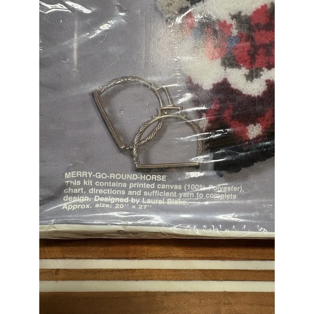 Vintage Good Shepherd Latch Hook Kit Merry Go Round‎ horse  27
